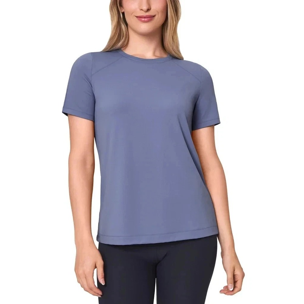 Mondetta Women's Active Short Sleeve Tee, Colony Blue, Size: XS, New